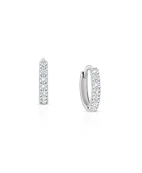 Tiny Blessings Children's Sterling Silver 9mm Timeless Pave Huggie Hoop Earrings