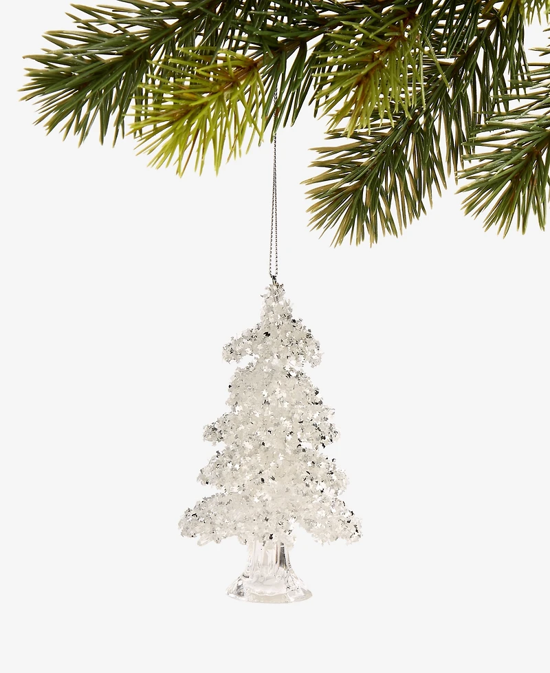 Holiday Lane Christmas Glitters Clear Tree Ornament, Macy's Exclusive