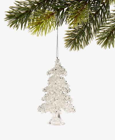 Holiday Lane Christmas Glitters Clear Tree Ornament, Macy's Exclusive
