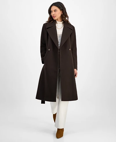 CeCe Women's Single-Breasted Belted Coat