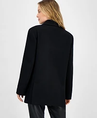 CeCe Women's Notched-Collar Two-Button Blazer Coat