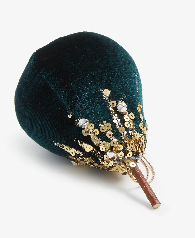 Holiday Lane Enchanted Emerald Fabric Pear Ornament, Macy's Exclusive