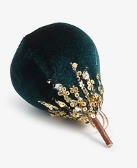 Holiday Lane Enchanted Emerald Fabric Pear Ornament, Macy's Exclusive