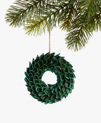 Holiday Lane Enchanted Emerald Green Wreath Ornament, Macy's Exclusive