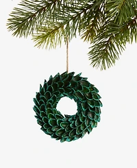 Holiday Lane Enchanted Emerald Green Wreath Ornament, Macy's Exclusive