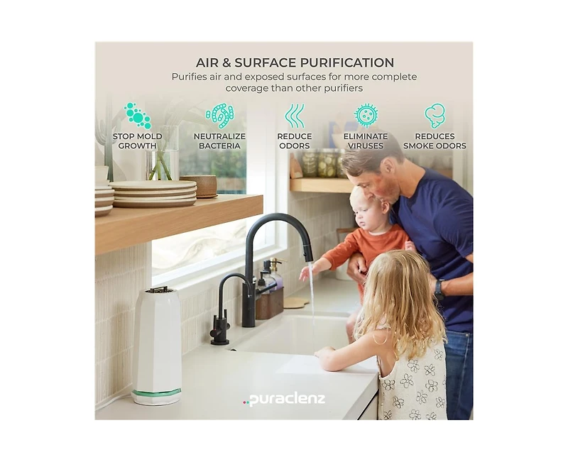 Puraclenz Photon P3000X Air Purifier for Home, Air & Surface Purification, Up to 3000 sqft, Removes 99% Pollutants, Mold, Odors, Viruses, & More, Ozon