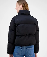 CeCe Women's Embellished Stand-Collar Puffer Jacket