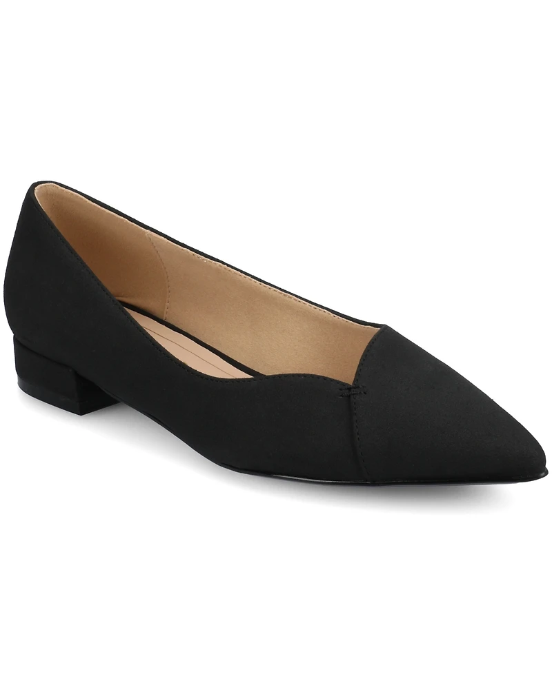 Journee Collection Women's Carmin Slip On Pointed Toe Dress Flats