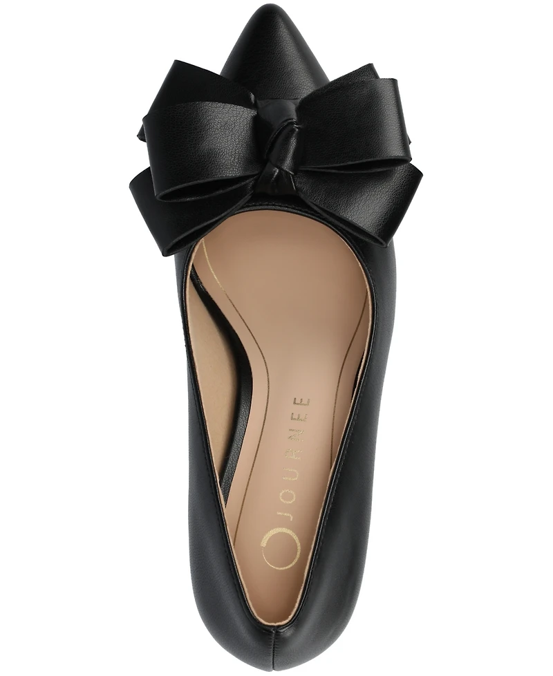 Journee Collection Women's Crystol Pointed Toe Evening Pumps