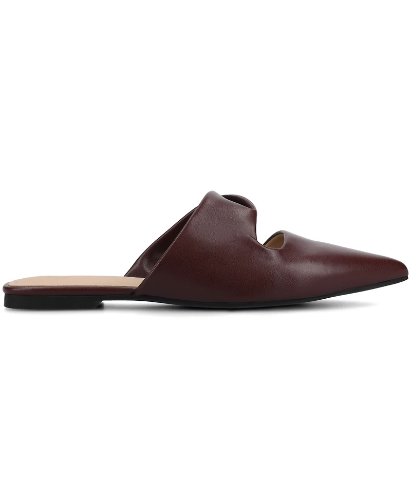 Journee Collection Women's Ennis Pointed Toe Mule Flats