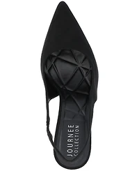 Journee Collection Women's Elenney Pointed Toe Slingback Pumps