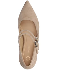 Journee Collection Women's Carnation Mary Jane Pointed Toe Comfort Pumps