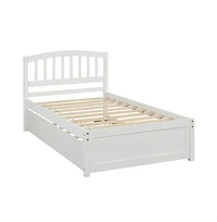 Space-Saving Bed with Trundle for Guest Room or Kids Room