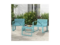 Patio Chairs Set of 2 with Curved Backrests and Seats