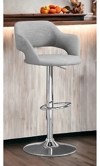 Metal Low Back Bar Height Chair for Kitchen Island or Home Bar