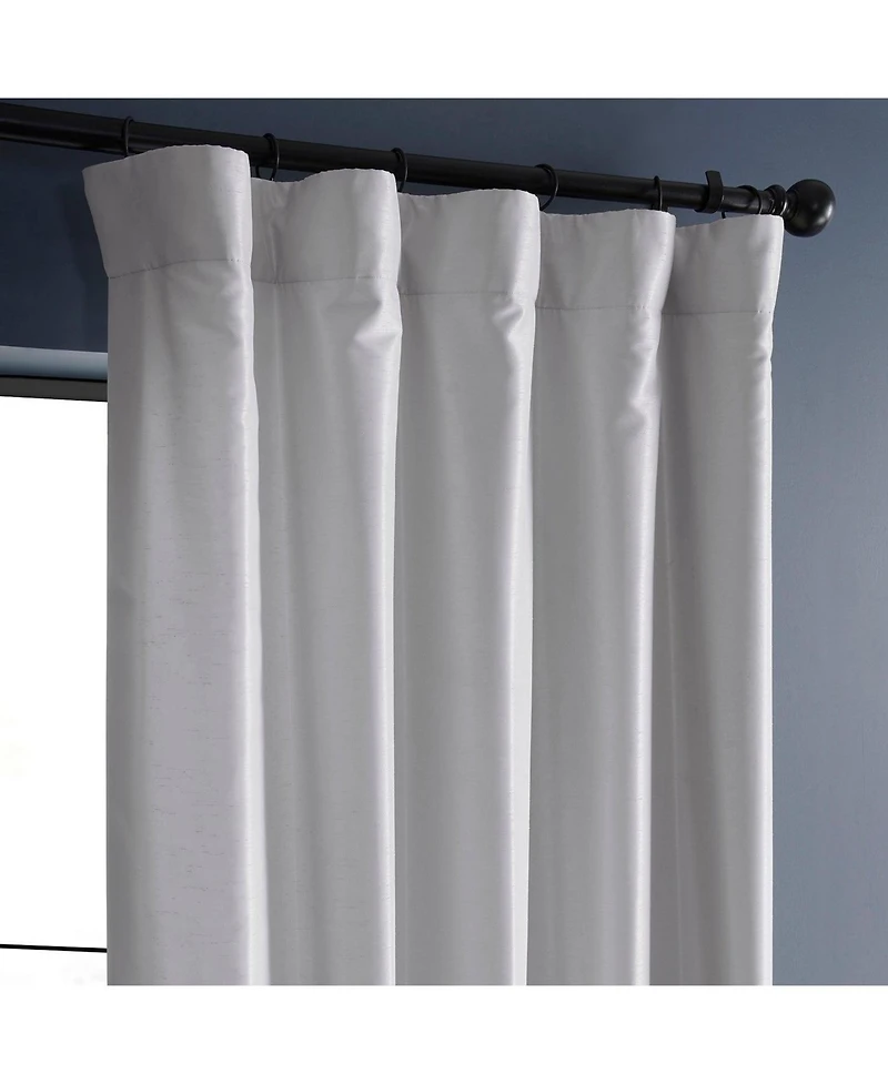 Half Price Drapes Ice Vintage Textured Faux Dupioni Silk Curtain