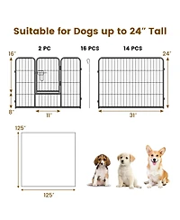 Adjustable Height Dog Playpen with Lockable Door – Spacious Pet Play Area for Dogs