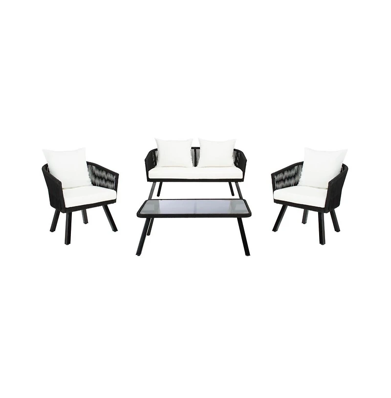 Belmi 4PC Rope Living Set