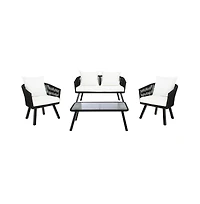 Belmi 4PC Rope Living Set