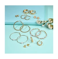 Sohi Women's Everyday Hoop Earrings Set