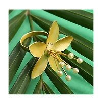 Sohi Women's Hibiscus Statement Ring