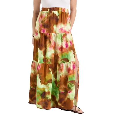 June + Vie Women's High-Slit Maxi Skirt