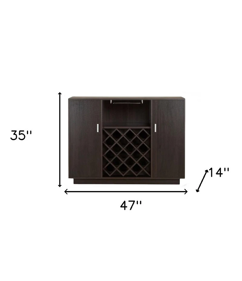 Sleek Minimalist Server Cabinet with Dual Doors for Dining or Living Room