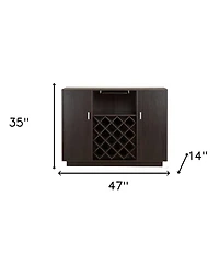 Sleek Minimalist Server Cabinet with Dual Doors for Dining or Living Room