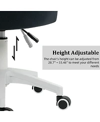 Dyhome Modern Velvet Task Chair 360 Swivel Adjustable Height Office