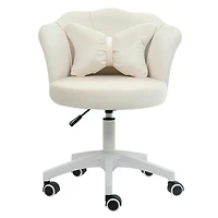 Dyhome Modern Velvet Task Chair 360 Swivel Adjustable Height Office Chair