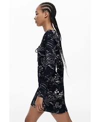 Desigual Women's Short dress with square neckline