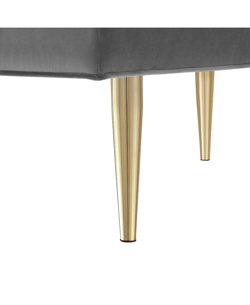 Upholstered Velvet Bench – Modern Accent Seating with Plush Cushion for Bedroom or Entryway