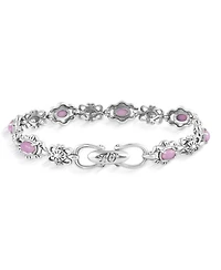 Sterling Silver Phosphosiderite Concha Link Bracelet