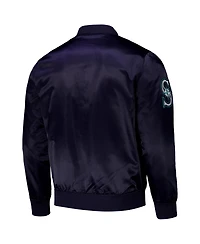 Pro Standard Men's Navy Seattle Mariners Wordmark Satin Full-Snap Jacket
