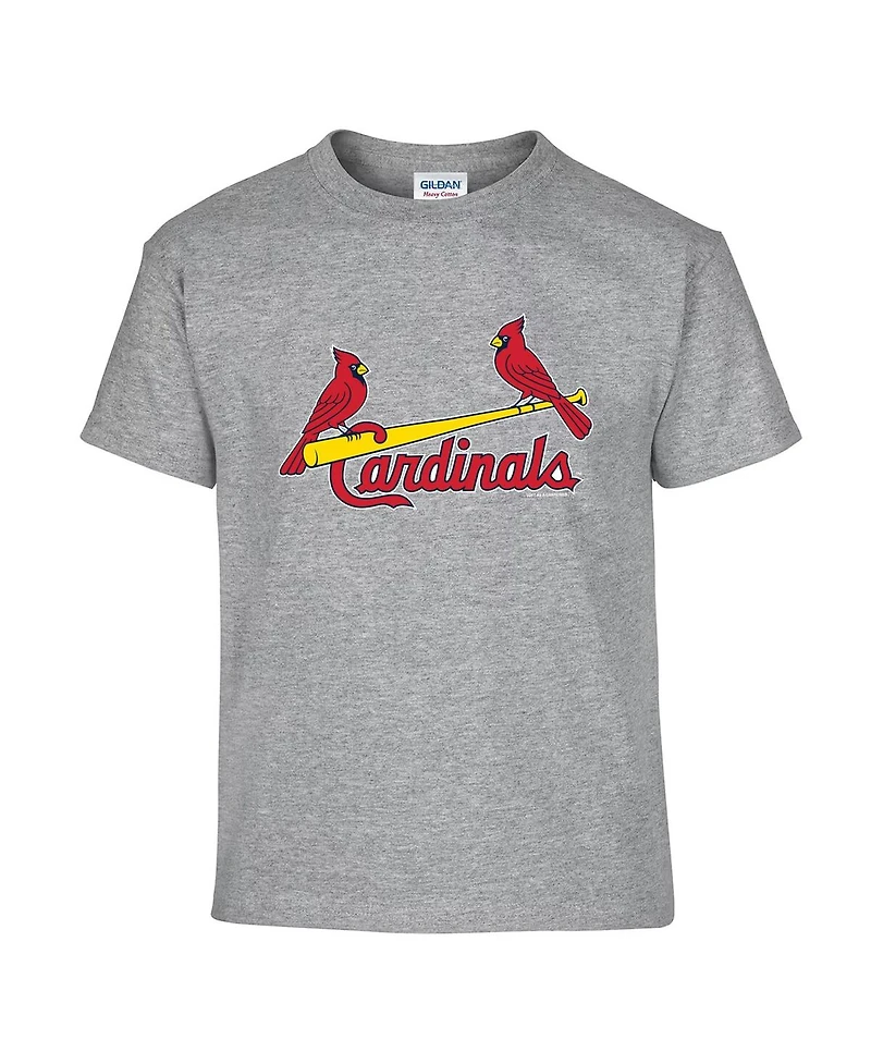 Soft As A Grape Big Boys and Girls 2-Pack Red/Gray St. Louis Cardinals T-Shirt Set
