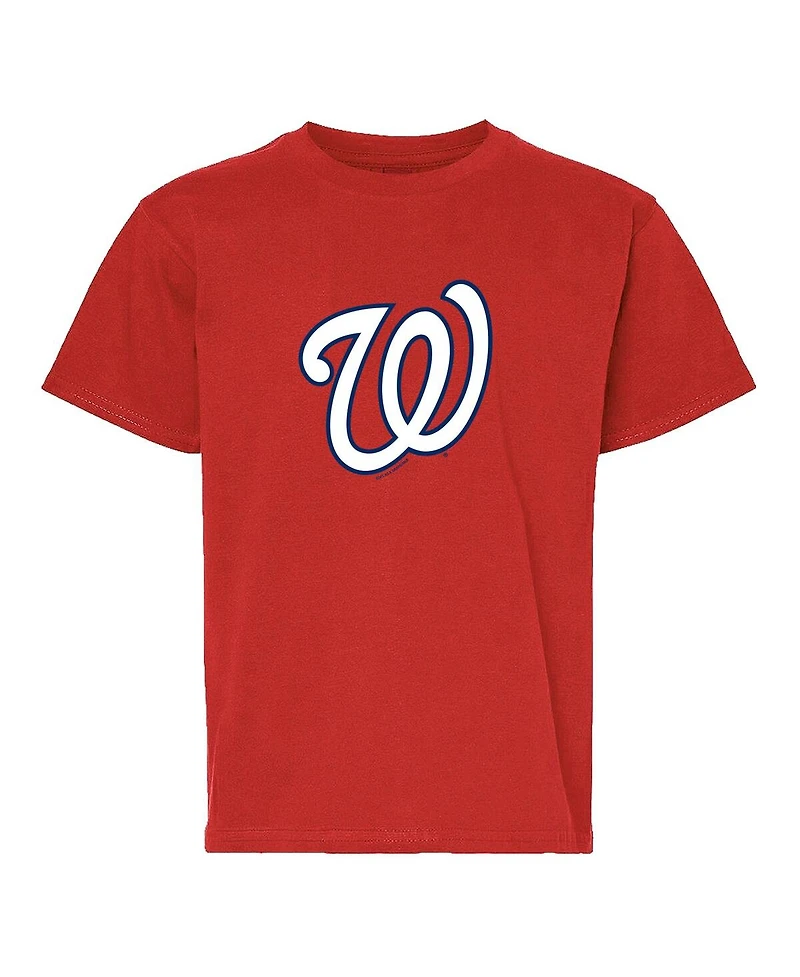 Soft As A Grape Big Boys and Girls 2-Pack Red/Gray Washington Nationals T-Shirt Set