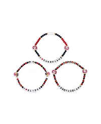 Foco Cleveland Guardians 3-Pack Friendship Bracelet