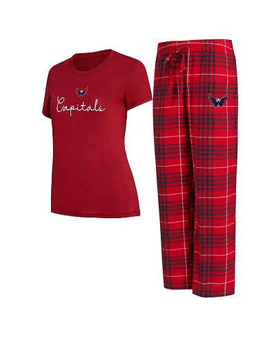 Concepts Sport Women's Washington Capitals Vector T-Shirt and Pants Sleep Set
