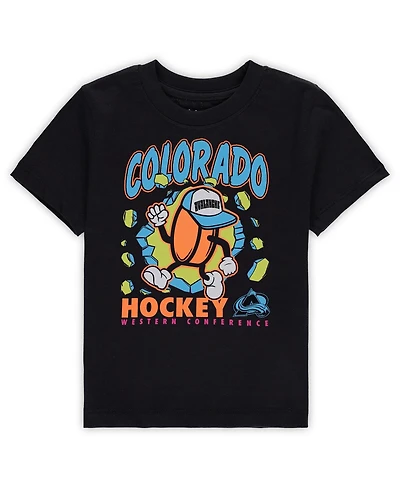Outerstuff Toddler Black Colorado Avalanche Break Through T-Shirt