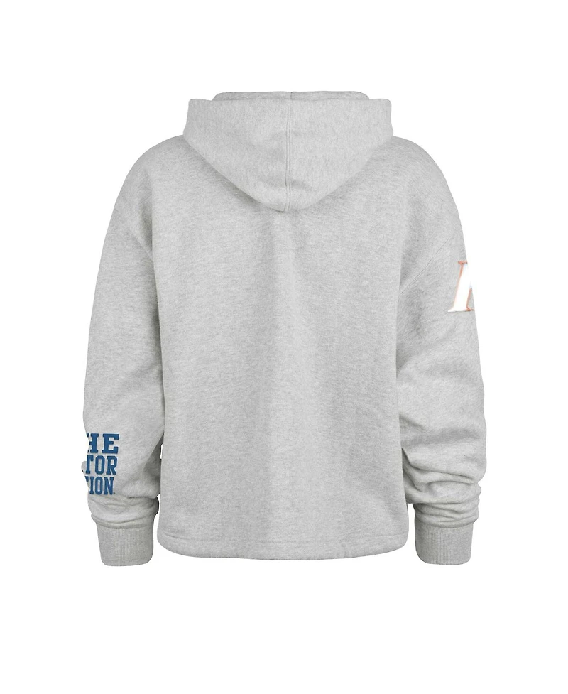 '47 Brand Women's Heather Gray Florida Gators High Hopes Long Sleeve Cropped Hoodie