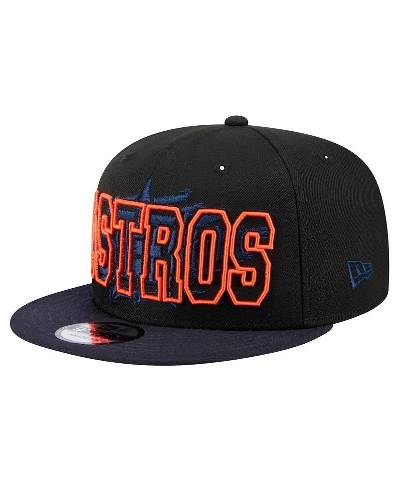 New Era Men's Black Houston Astros Splatter 9FIFTY Snapback Hat