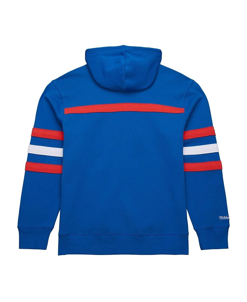 Mitchell & Ness Men's Blue New York Rangers Head Coach Slogan Pullover Hoodie