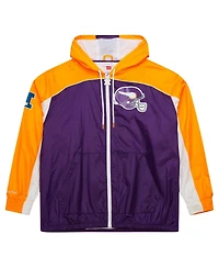 Mitchell & Ness Men's White Minnesota Vikings Big Shot Premium Full-Zip Windbreaker Jacket