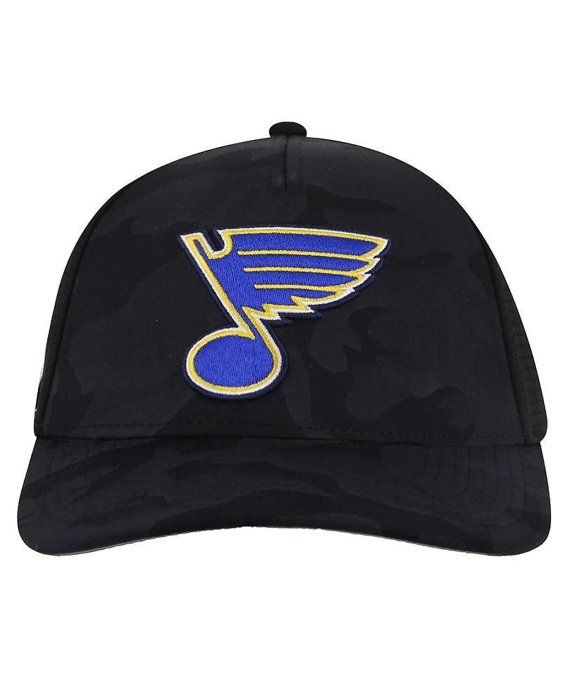 American Needle Men's Black St. Louis Blues Valin Camo Super Tech Vented Adjustable Hat