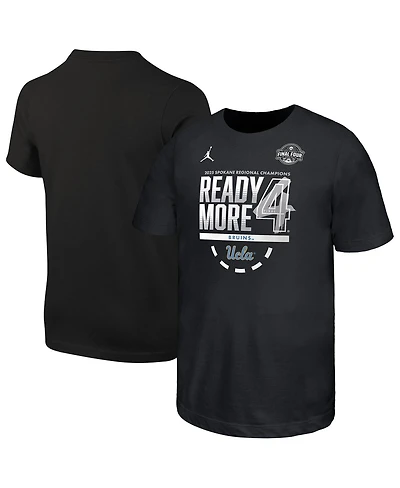 Jordan Big Boys and Girls Black Ucla Bruins 2025 Ncaa Women's Basketball Tournament March Madness Final Four Locker Room T-Shirt