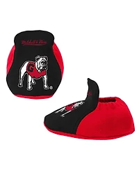 Mitchell & Ness Baby Boys and Girls 3-Piece Red Georgia Bulldogs Bodysuit, Bib and Bootie Set