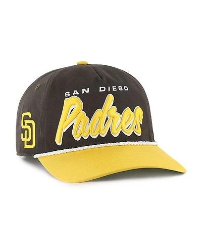 '47 Brand Men's Brown San Diego Padres Drop Shadow Rope Hitch Adjustable Hat