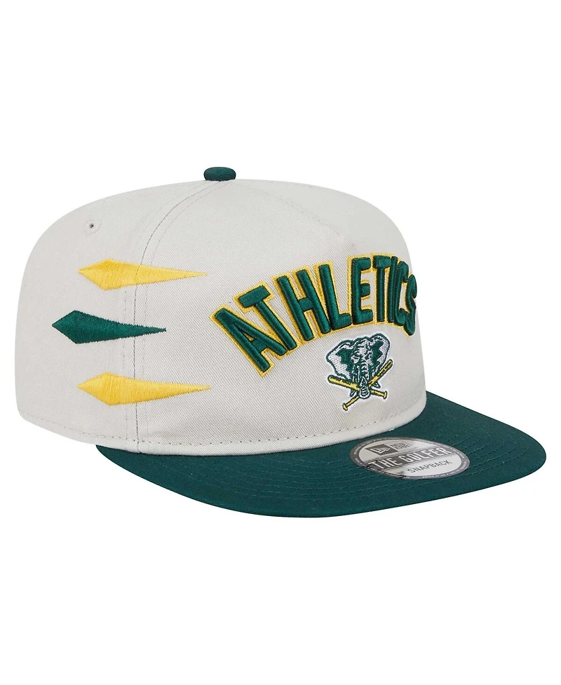 New Era Men's Cream Athletics Iron Golfer Snapback Hat