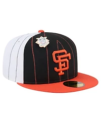 New Era Men's Black San Francisco Giants Pinstripe 59FIFTY Fitted Hat