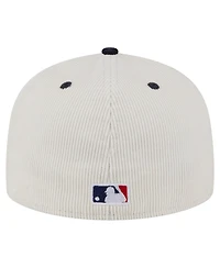 New Era Men's Cream/Navy York Yankees Two-Tone Corduroy 59FIFTY Fitted Hat